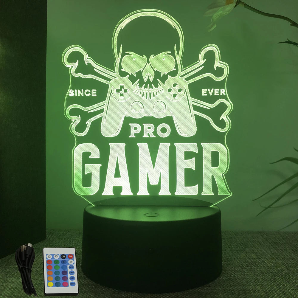 NEON GAMER 3D  LED  Light Gaming Setup