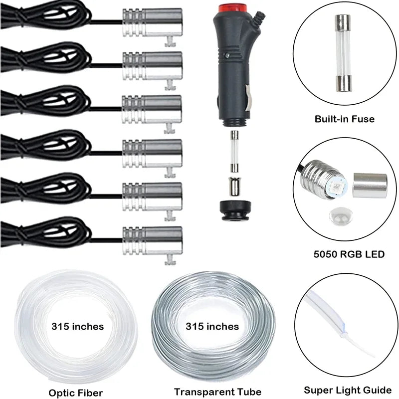 Flexible  Wire Lights With App Control  12V Car Interior Neon RGB Led Strip