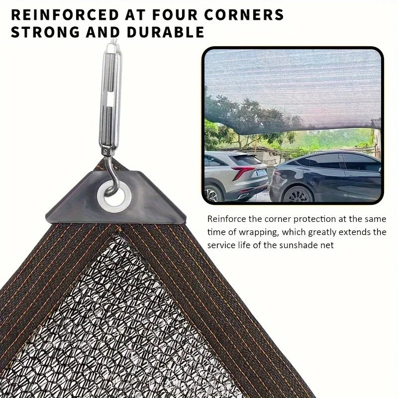 Easy to install black sunshade net for balconies, courtyards and swimming pools, anti-UV