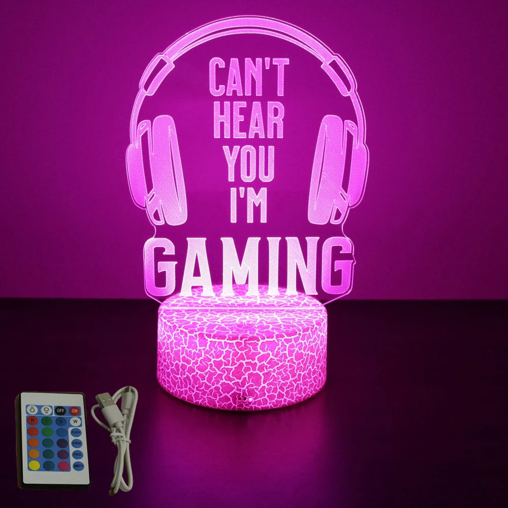 NEON GAMER 3D  LED  Light Gaming Setup