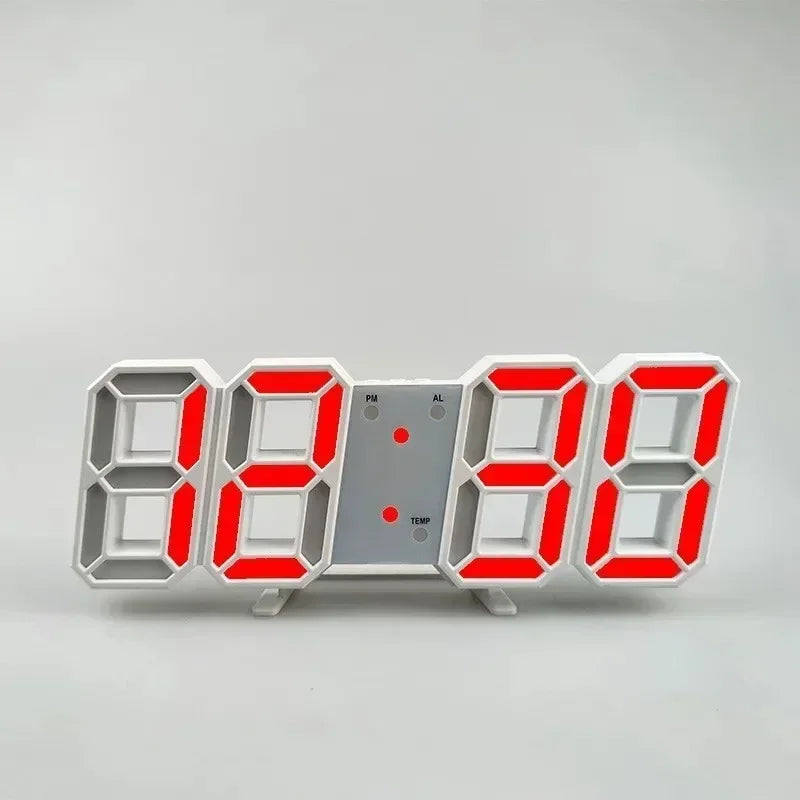 3D LED Alarm Clock Date/Temperature