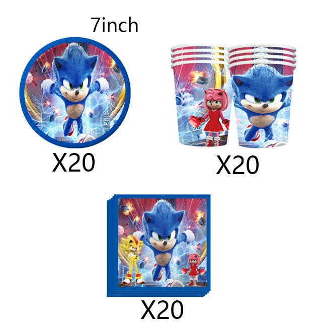 New Cartoon Sonics Birthday Party Decorations