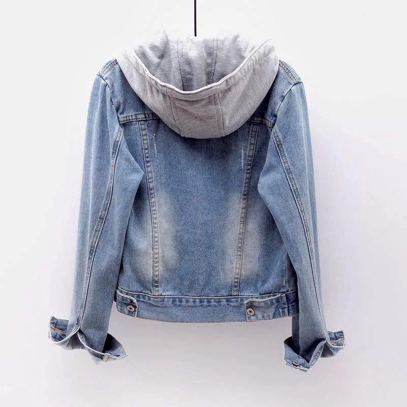 Denim Coat  Hooded