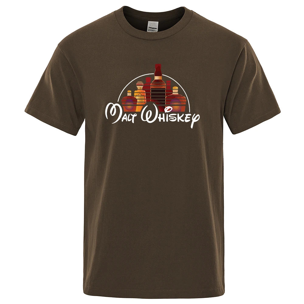 Malt Whiskey Printed T-Shirt Short Sleeve