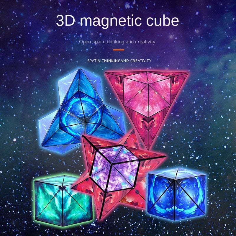 Geometric Changeable Magnetic Magic Cube Anti Stress Fidget Toy