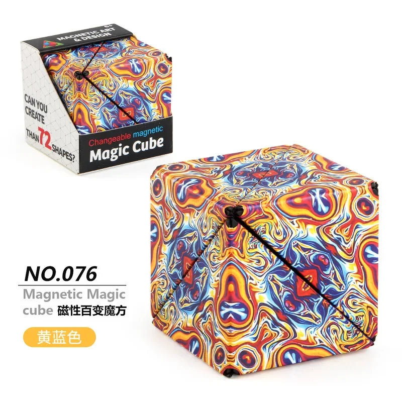 Geometric Changeable Magnetic Magic Cube Anti Stress Fidget Toy