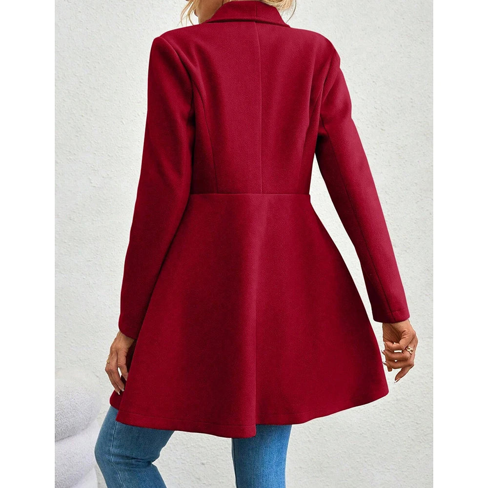 Long Sleeve  Button-Up Coat