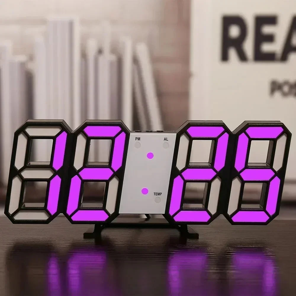 3D LED Alarm Clock Date/Temperature