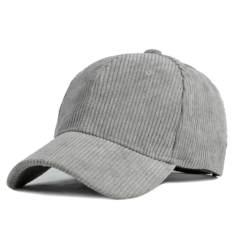 Solid Corduroy 100% Cotton  Baseball Cap