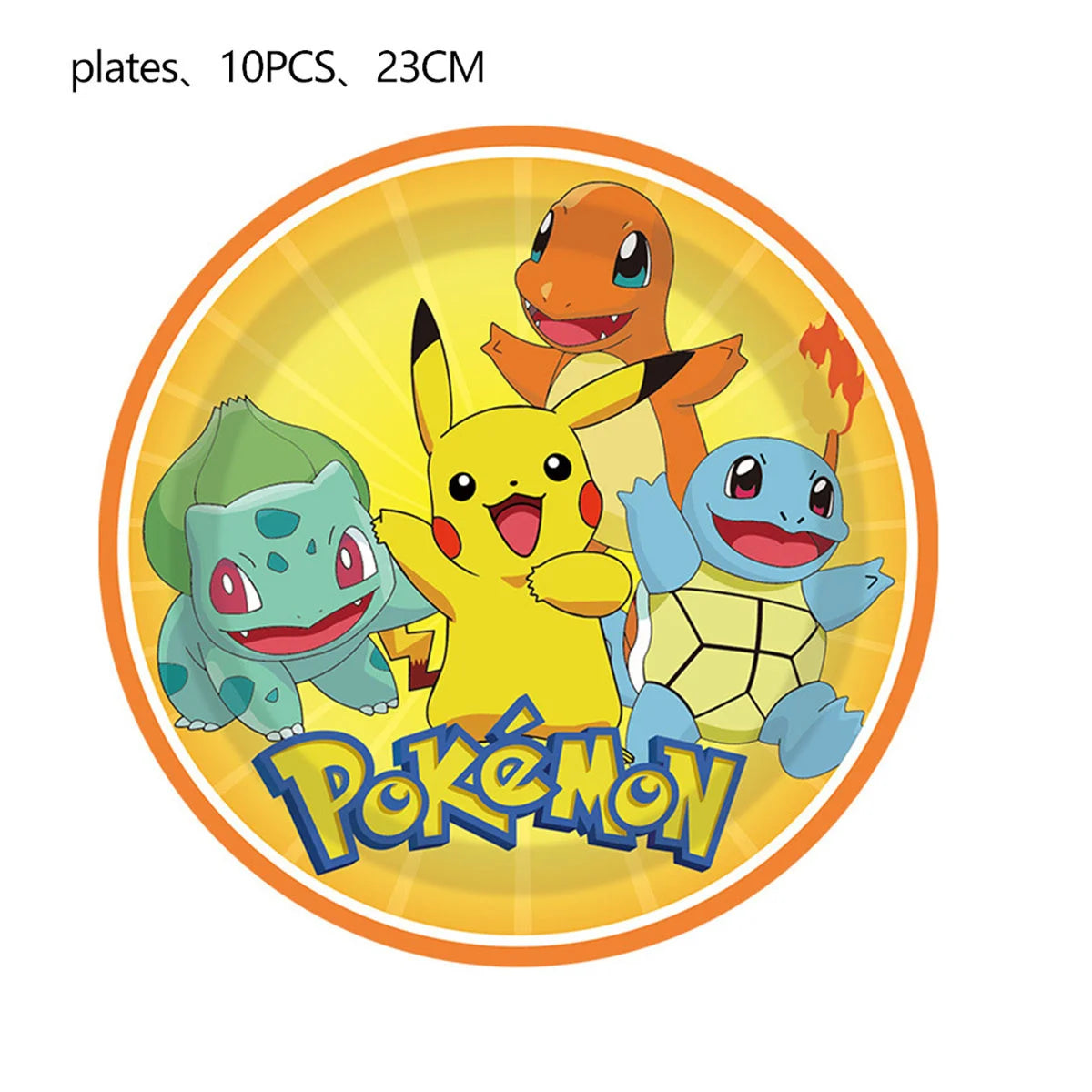 Pokemon Birthday Party Decor Disposable Tableware