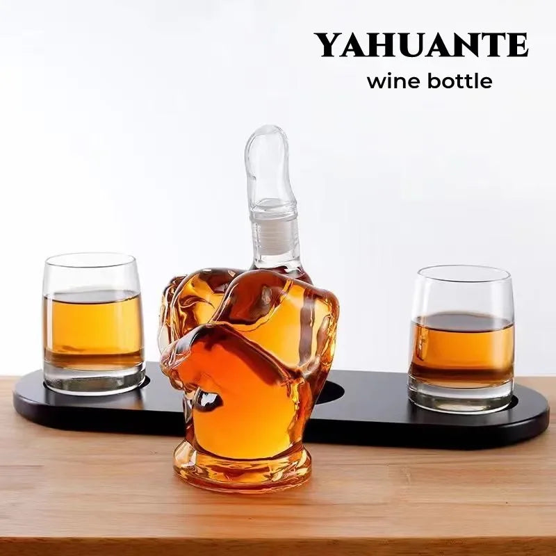 Middle Finger Glass Decanter