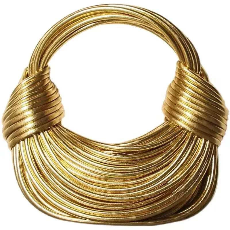 New Gold Luxury Bag Rope Knotted