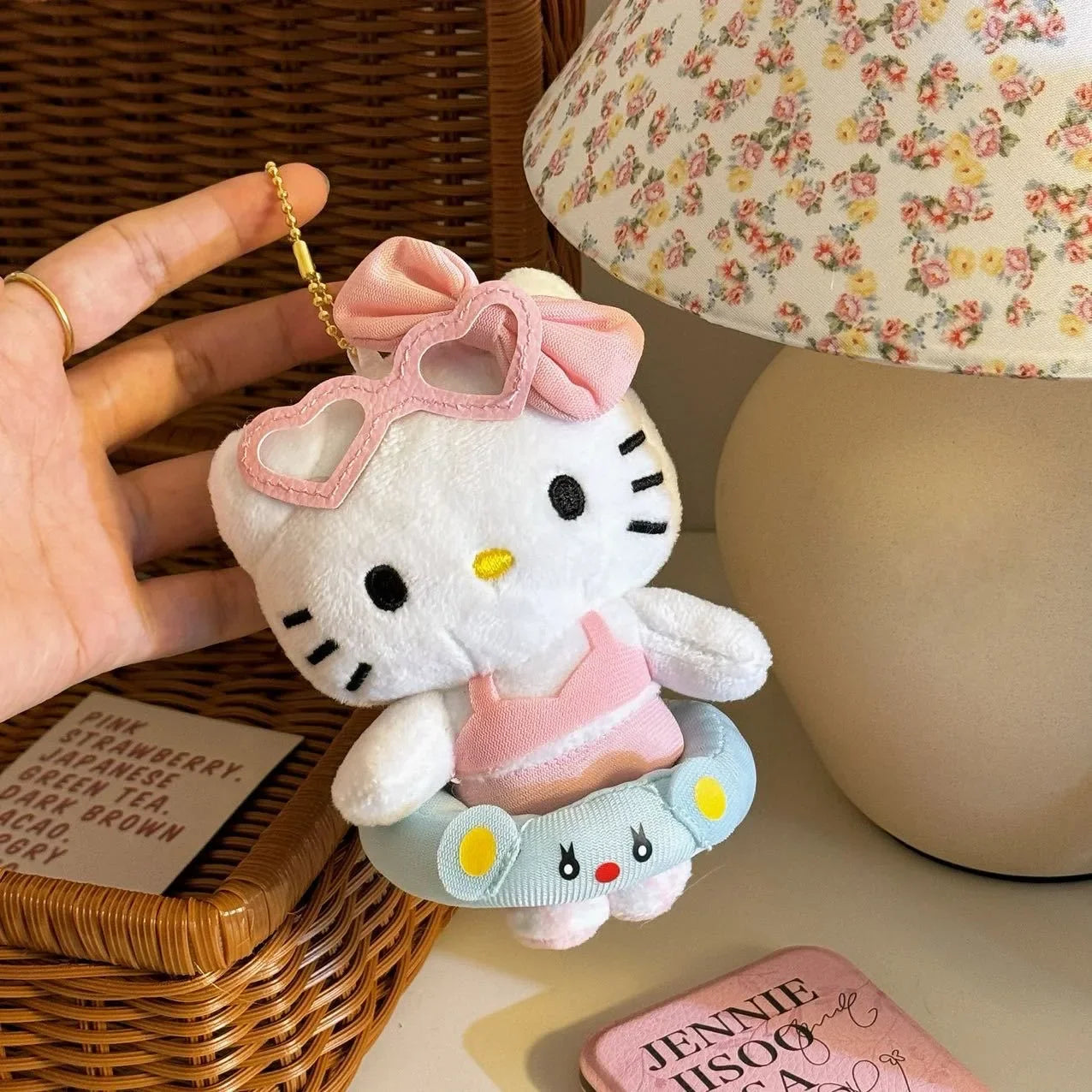 10cm Hello Kitty Keychain Plush Stuffed Soft Doll