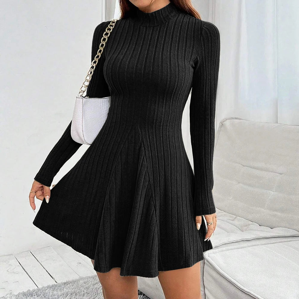 Long Sleeved Casual Short Dress