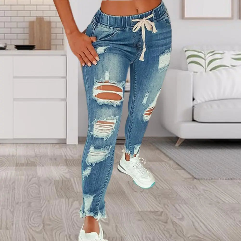 Stretchy Ripped  Jeans