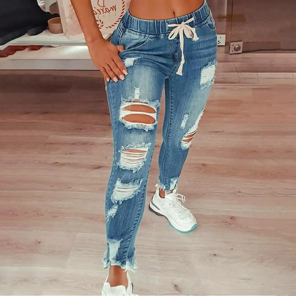 Stretchy Ripped  Jeans