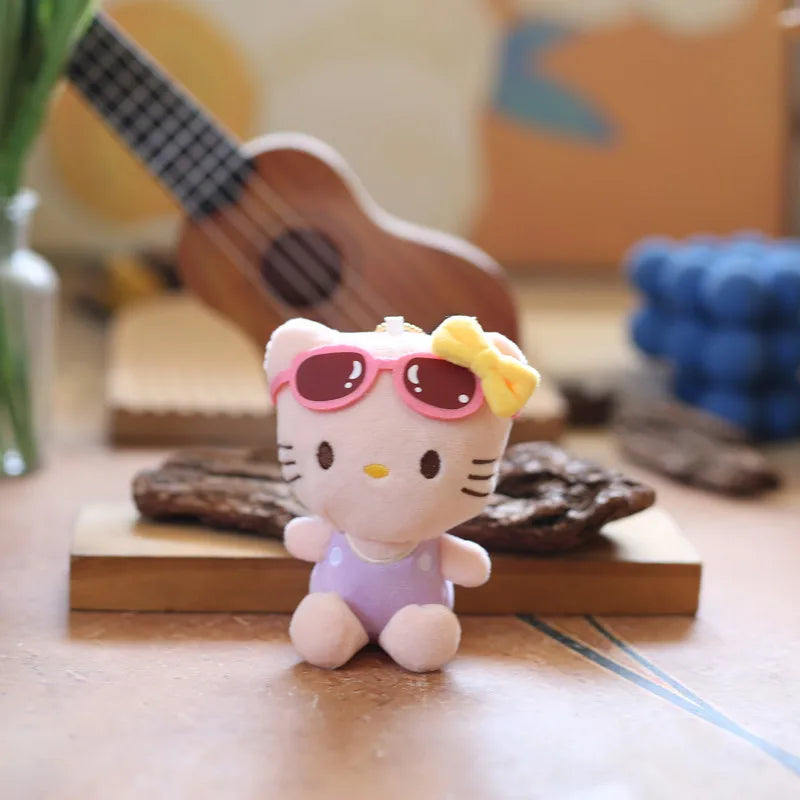 10cm Hello Kitty Keychain Plush Stuffed Soft Doll