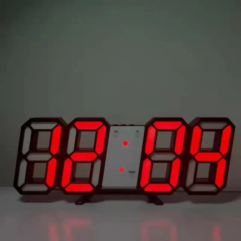 3D LED Alarm Clock Date/Temperature