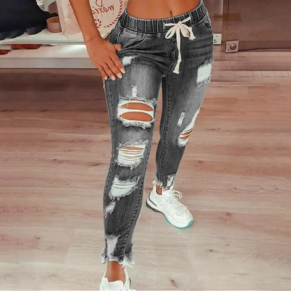 Stretchy Ripped  Jeans