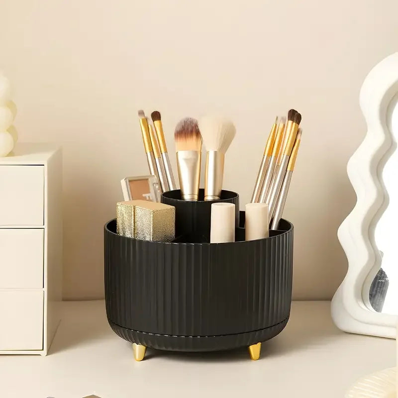 360° Rotating  Makeup Brushes Holder Organizer