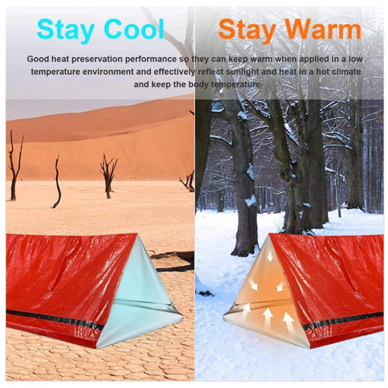 Portable Waterproof Emergency Survival Sleeping Bag First Aid Rescue Kit Mylar Blanket