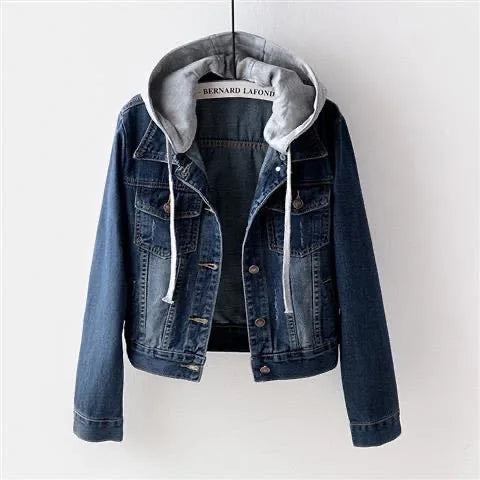 Denim Coat  Hooded