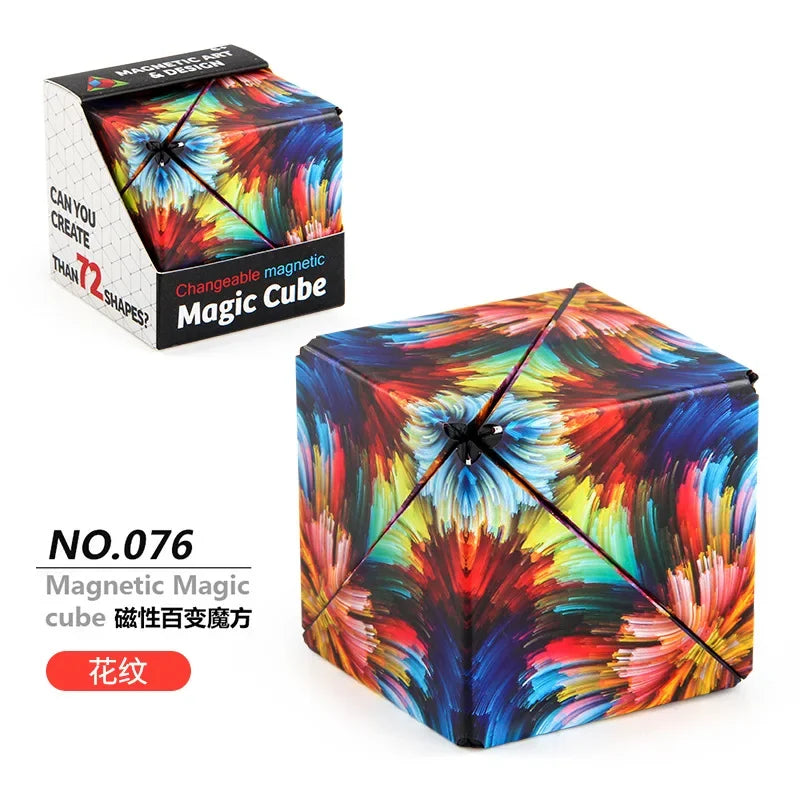 Geometric Changeable Magnetic Magic Cube Anti Stress Fidget Toy