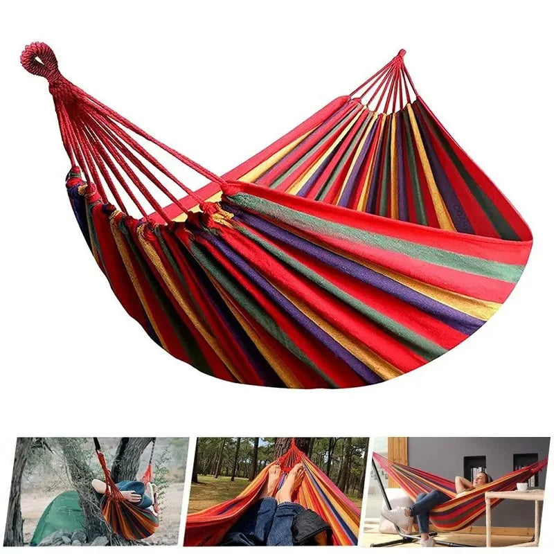 1pc Outdoor Canvas Hammock Camping Up to 200kg